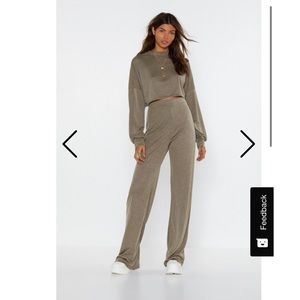 NWT Nasty Gal Back to Basics Lounge Set size 2